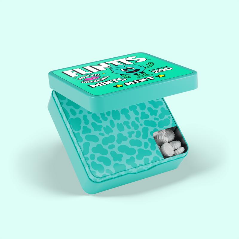 Flintts Mouth Watering Mints: Mint F-Strength 200, Sugar-Free & Vegan, Dry Mouth Mints