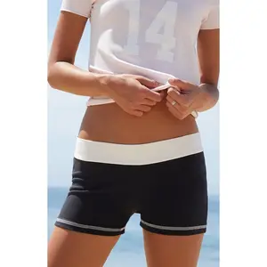 John Galt Women's Black & White Madelyn Contrast Lounge Shorts