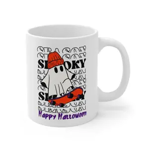 Ceramic Mug 11oz - Halloween - Little Ghost - 02 ceramic mug