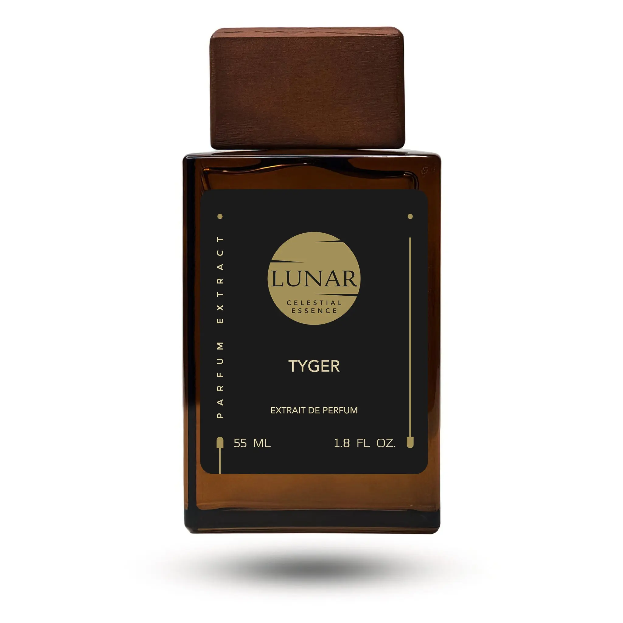 LunarCO Tyger top notes Grapefruit, Ginger, Ambrette for Men Extrait de Parfum Spray, 1.8 Ounce