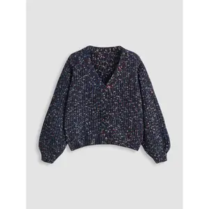 Cider [3 colors, size 2-26] Knit Colorful V-neck Cardigan Curve & Plus