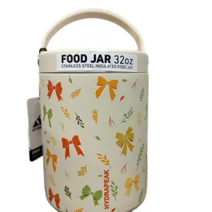 Hydrapeak 32oz Stainless Steel Vacuum Insulated Thermos Food Jar - Wide Mouth Leak-Proof, 10 Hours Hot & 16 Hours Cold, Premium 18/8 Steel, Odor-Free Lunch Box