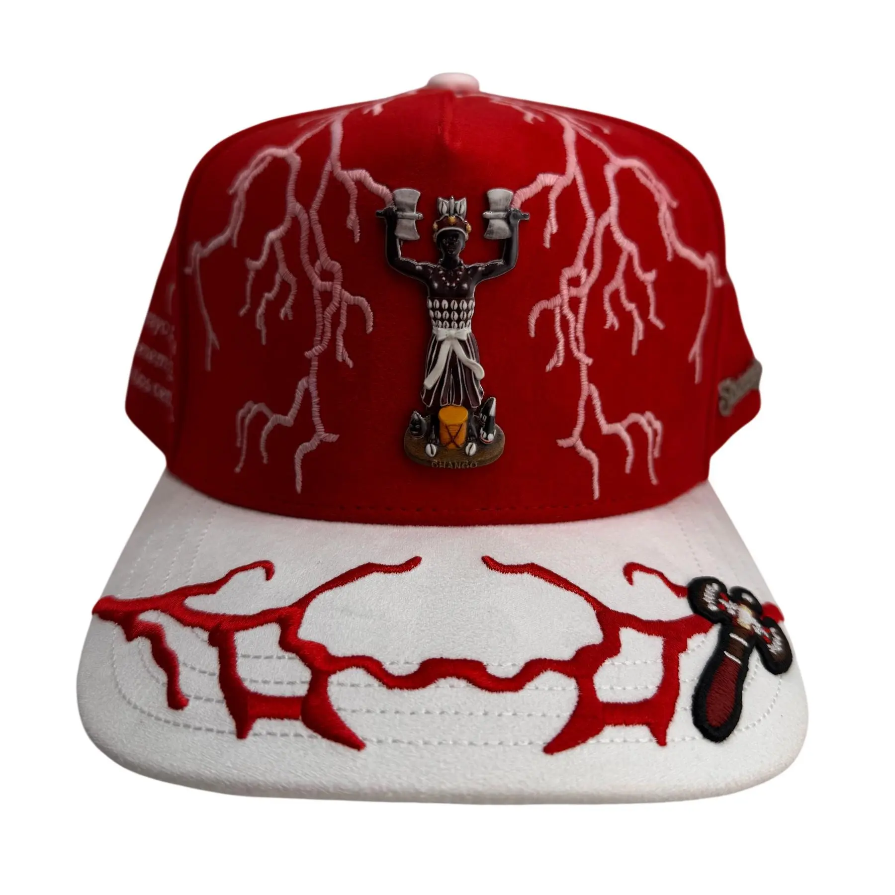 TMC HATS SHANGO BLACK RED SNAPBACK HAT TMCSHANGO RED
