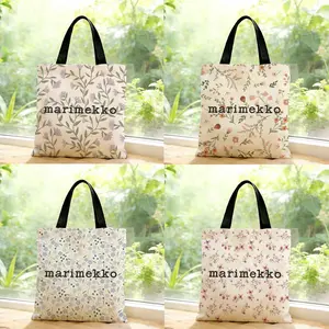 Marimekko brand fresh Storage Bags Canvas Bags Series Print Bag Lightweight Shoulder High Appearance Large Capacity Minimalist  Soft Fabric Bag Shopping Bags