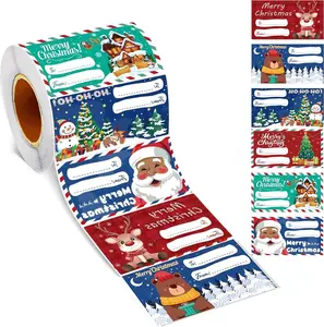 500 count Christmas  Tags |  Name Tags for Christmas Presents & Wrapping Paper Stickers | Holiday Gifts Labels Gifts Bags for  Women Men Mom & Friends | Xmas Decorations, 2.95 x 1.6 Inch