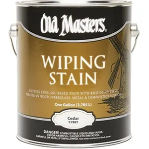 212 MAIN Old Masters 11901 Oil-Based Slow-Dry Wood Cedar Wiping Stain - 1 Gal, Cedar Tone, Automotive Car Paint Care Solution