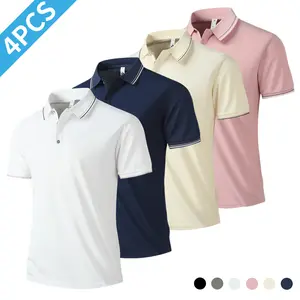 4-Pack Men’s Polo Shirts – Soft Breathable Short Sleeve Polos, Comfortable Casual Fit, Classic Collared Shirts for Work, Golf & Everyday Wear guys gifts