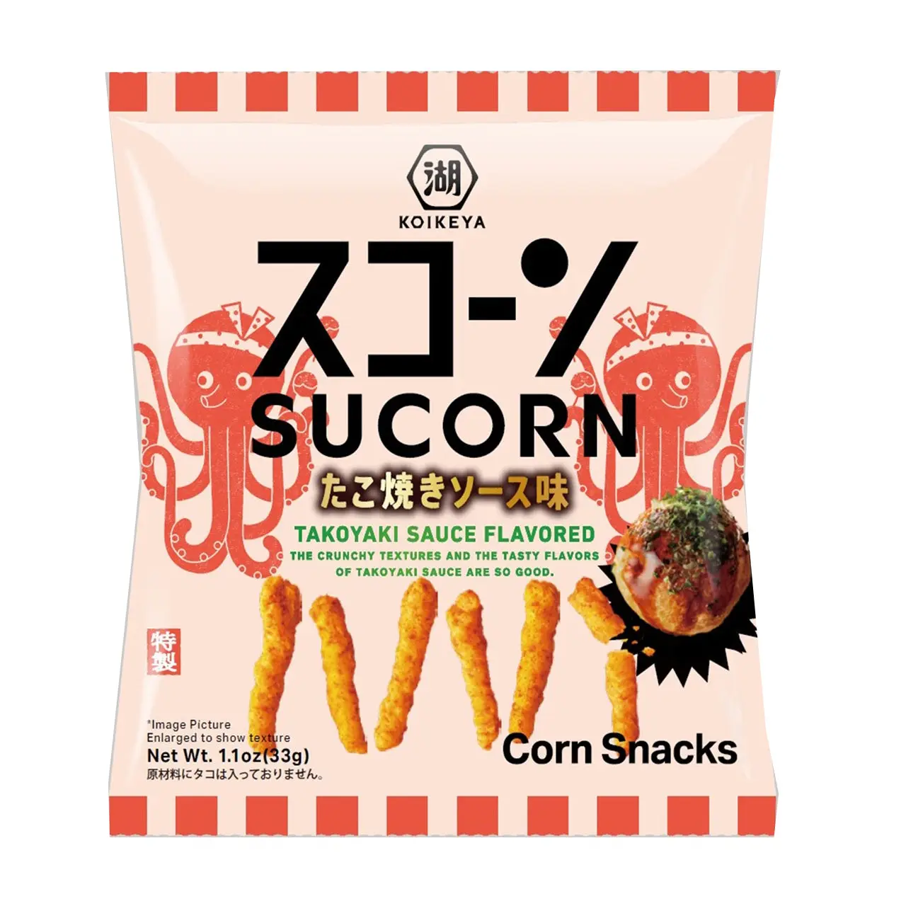 Koikeya SuCorn Takoyaki Flavor Corn Snack - 33g
