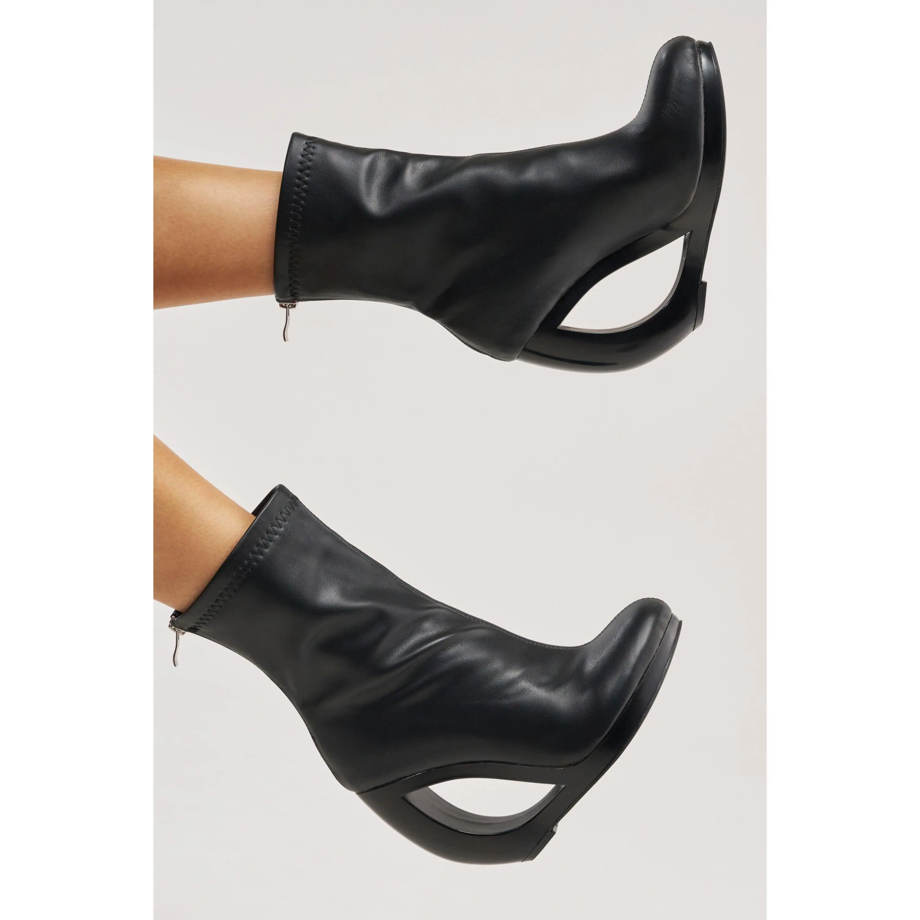 AZALEA WANG RAPTURE OPEN WEDGE COCKTAIL BOOTIE
