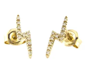 14kyg Diamond Bolt Earrings