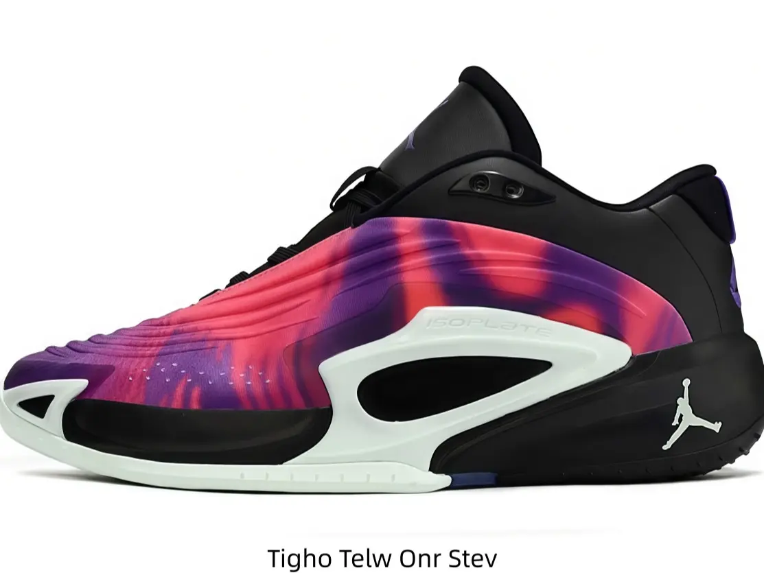 Gradient pink purple running shoes with sculpted hollow frame, bold color contrast, instantly upgrade your whole street fit