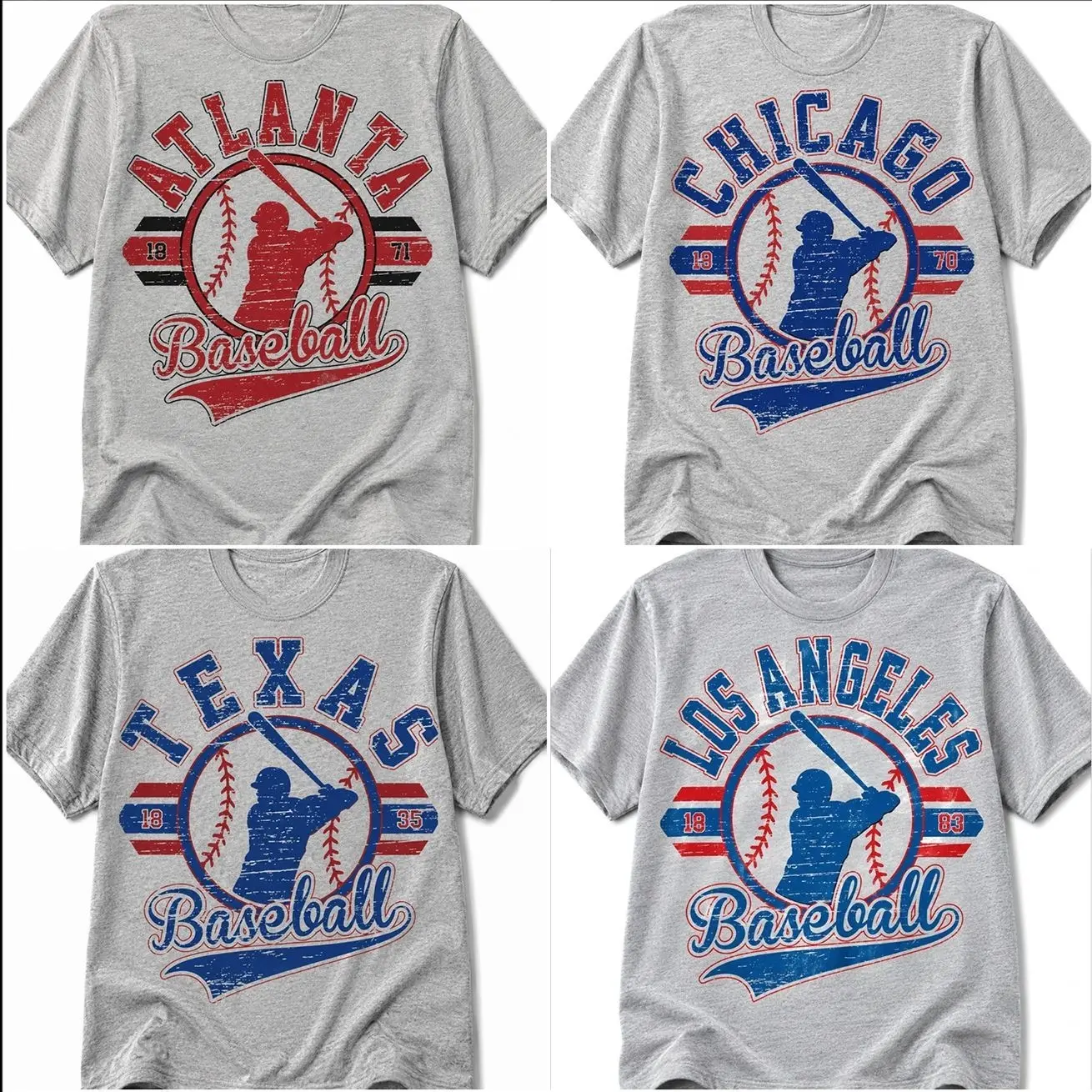 Vintage Baseball Tshirt Retro Established City Baseball Pullover Sports Unisex Crewneck Tshirt Sublimation Print Casual Graphic Top B2A