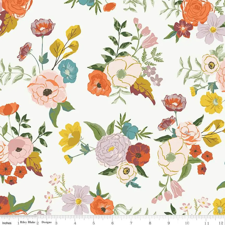 Fabric Riley Blake Cloud Main Winged Medley by the Quarter Yard C15910-CLOUD