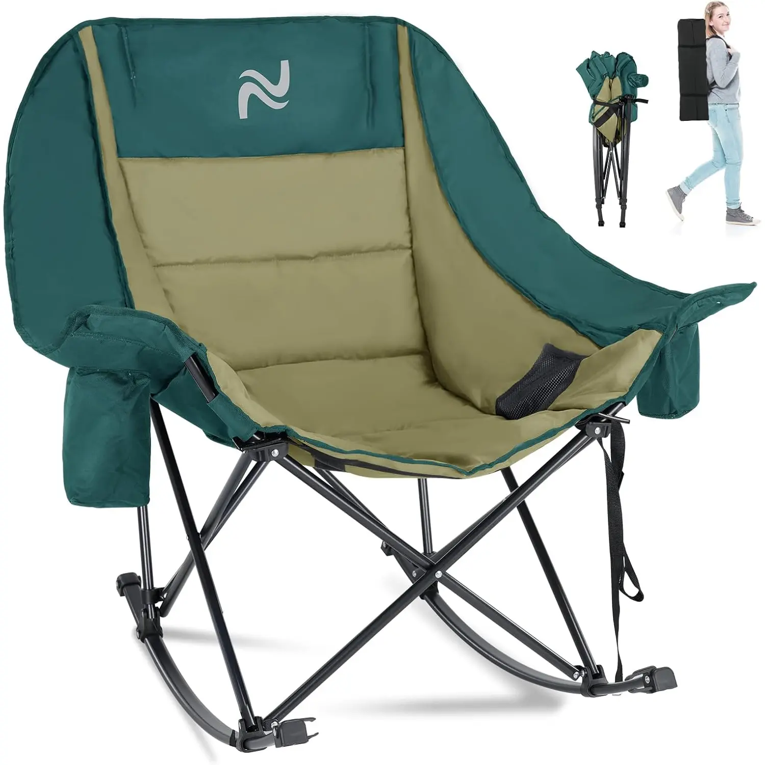 Dark Green-Regular Rocking Chair
