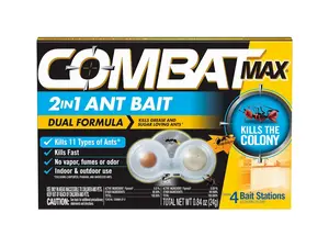 Combat Max 2 in 1 Ant Bait Station, 4 Count