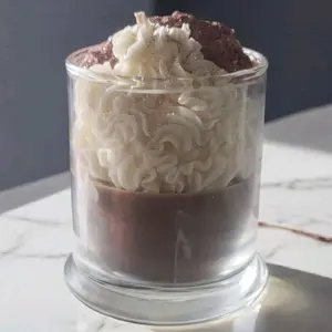 Morning Coffeecake Crumble with Rich Chocolate Base and Creamy Whipped Topping