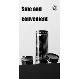 Disposable Ashtrays (Pack of 25) - Portable, Eco-Friendly Paper Ashtrays with Odor-Eliminating and Smokeless Features - Ideal for Gatherings and Parties