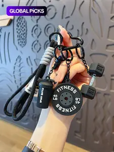 Creative Versatile Barbell Letter Decorative Hanging Piece for Bags Keys, Keychain Lanyard, Stylish Accessory for Everyday Use, Perfect Gift Idea