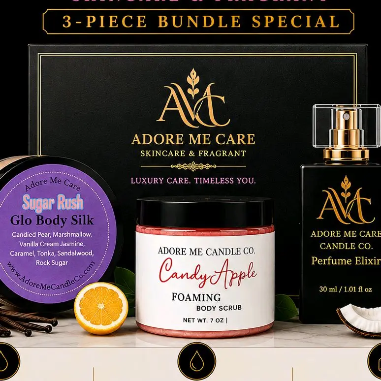 Adore Me Candle Co Black Box Trio Set - Hydrating Scented Body Care Aroma Fragrance Ensemble, Limited-Time Offer with 3 Different Options to Choose From