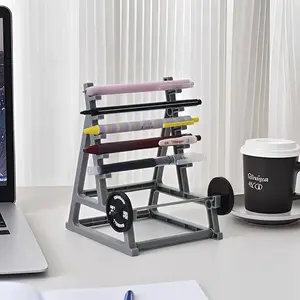 Mini Barbell Fitness Pen Holder, Creative Office Desktop Decor, Desk Organizer, Stationery Storage Box, Desk Decoration