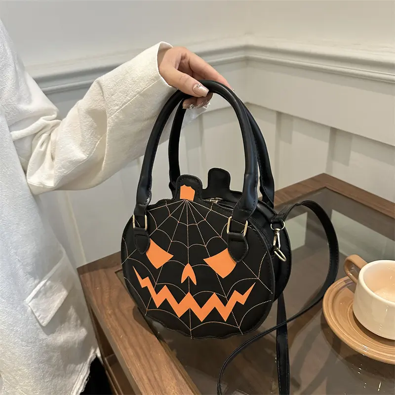 "2025's Trendy Halloween Funny Pumpkin Mini Bag, Combining Cuteness and Spookiness"