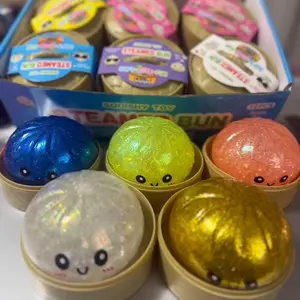 Glitter Dumpling Squishy Mystery Box Random Color Kawaii Toy 1 of 5 colors (1 pack)