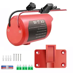 1PC DIY Battery Power Adapter, Compatible with MIL 12V Lithium Batteries, Fuse Protection, On/Off Switch and 14AWG Wire for Outdoor Use