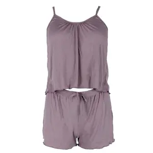 Not Tired Women's Ribbed Cami and Shorts Pajama Set