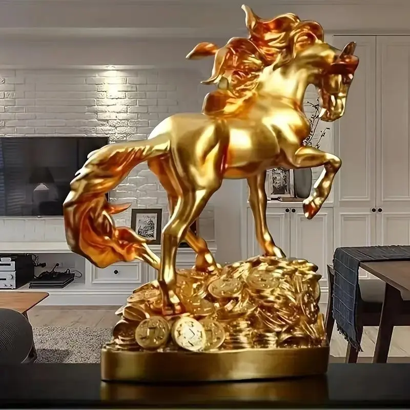 Creative Horse Design Statue, Decorative piece, Statues for Home Decor, 1 Count Desktop Decorative Ornament, Decorative Art Sculpture, Decorative Sculptures for Home Living Room, Bar, Coffee Shop Decoration, Decorative Figurines, Home Ornaments