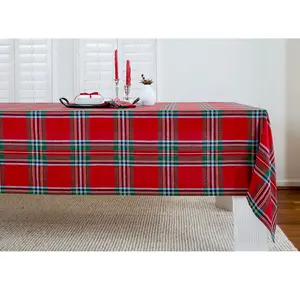 Madras Holiday Plaid Tablecloth