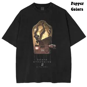 Death Stranding 2 On The Beach Graphic T-Shirt, BB Pod Tentacle Device Artwork Tee, Sci Fi Adventure Game Design Shirt, Retro Gamer Streetwear Apparel, Unisex Menswear Womenswear Top