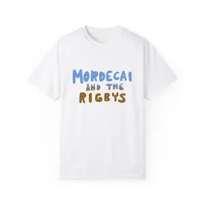 Mordecai and the Rigbys Graphic Ringer Tee, Retro Cartoon Band Print, Casual Cotton Sweatshirt, Long Sleeve Hoodie for Men and Women