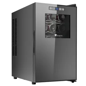 KingChii 18 Bottle Wine Cooler Freestanding Fridge with Glass Door Adjustable Shelves Digital Display UV-Resistant Insulation Eco-Friendly Cooling System for Home Office Bar