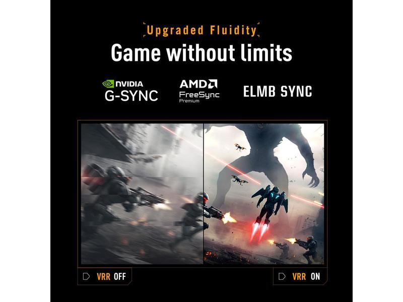 ASUS TUF Gaming Series 5 - VG249QM5A Gaming Monitor– 23.8" FHD(1920 x 1080) Fast-IPS, 240Hz, 0.3ms, G-SYNC® compatible, AMD FreeSync™ Premium, ELMB SYNC, 99% sRGB, DisplayWidget Center, Gaming AI,