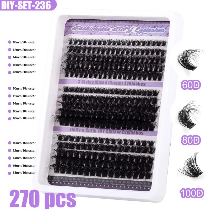 Purple rain lash clusters