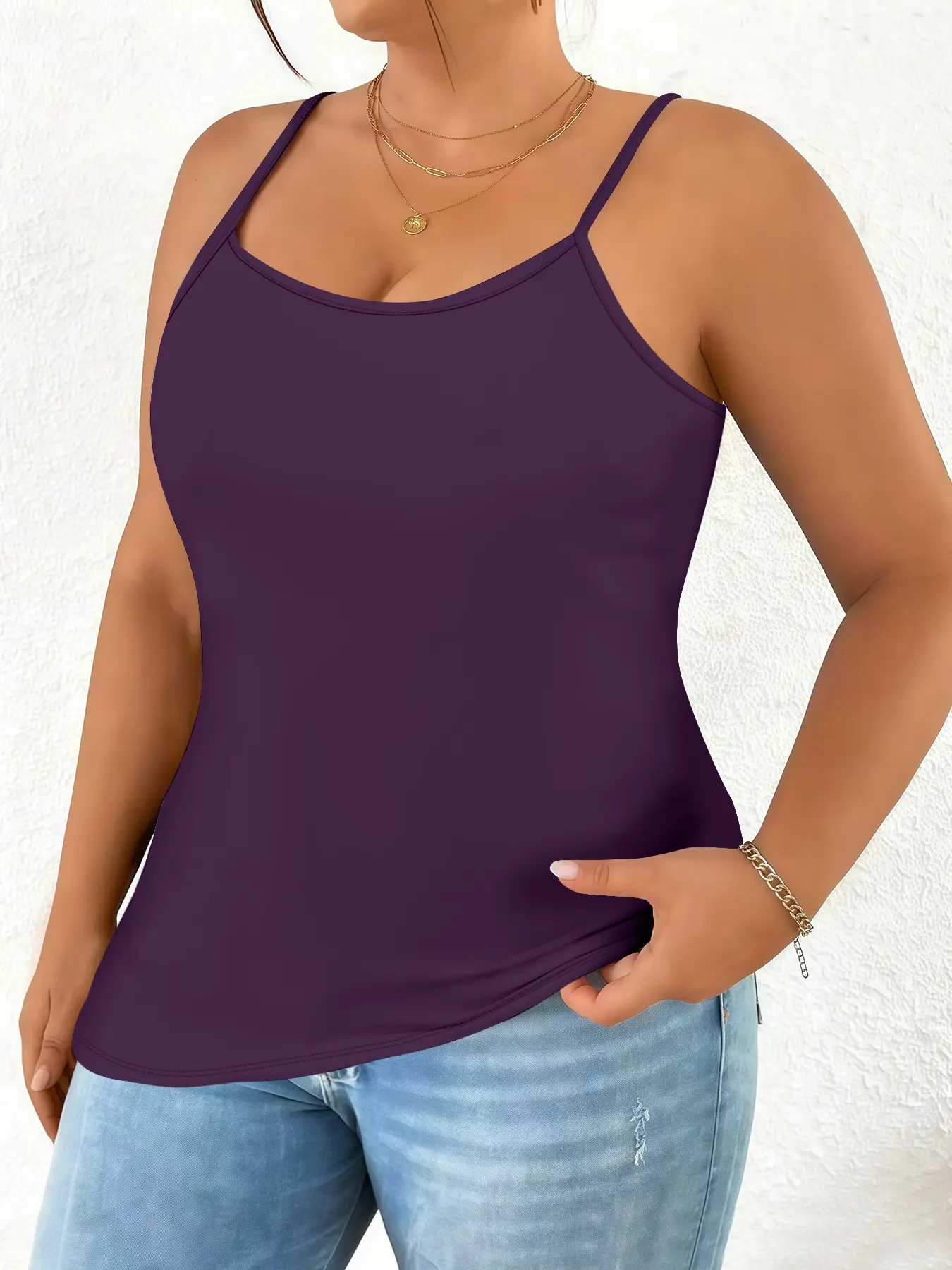 Women's Plus Size Strapless Fitted Vest Top, Casual Fitted Sleeveless Fashion Trendy Shirt, 1 Piece, Comfortable and Stylish, Casual Summer Sleeveless, Perfect for Daily Wear
