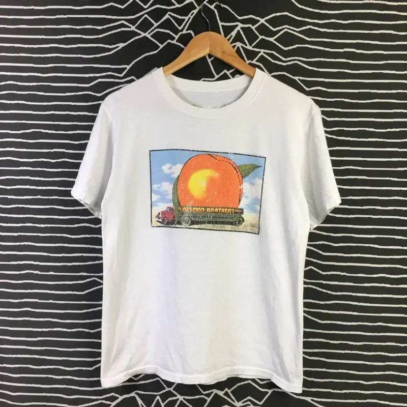 T-shirt Allman Brothers Eat A Peach - Imprimé, 100% Coton, Tailles S-5XL, Neuf Avec étiquettes