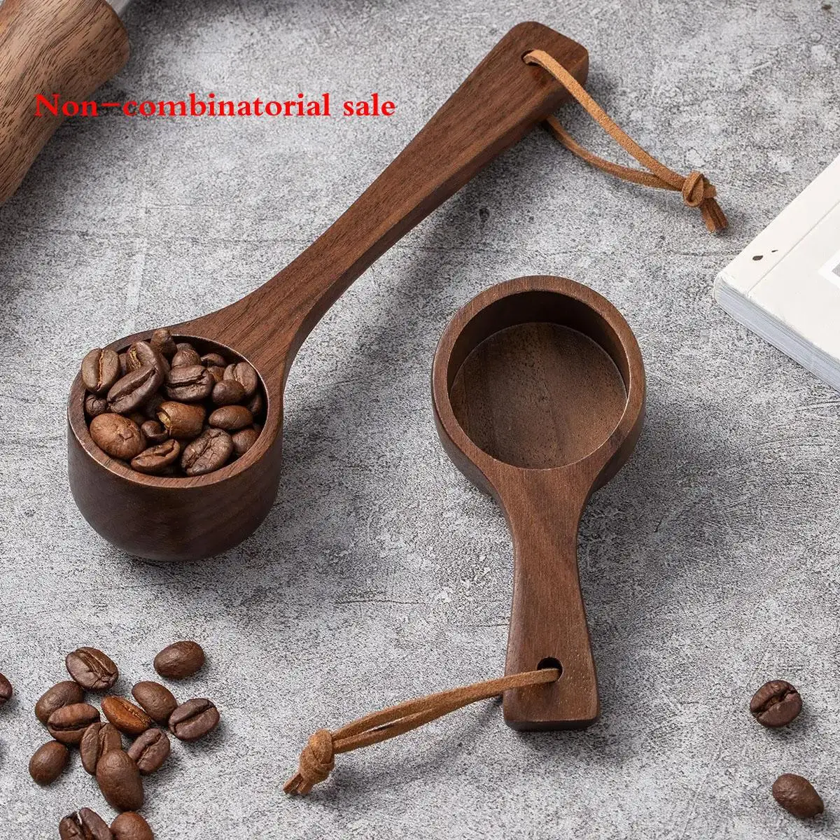 1 Piece Wooden Coffee Spoon, Coffee Ground Spoon, Coffee Bean Measuring Spoon, Wooden Tea Scoop, Household Kitchen Utensils