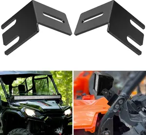 Nilight CNC Pressed Iron Alloy UTV A-Pillar Hood Mounting Brackets, Easy Install, for 50-54 in Light Pods, Compatible with Pioneer 700/1000 (2014-2024)
