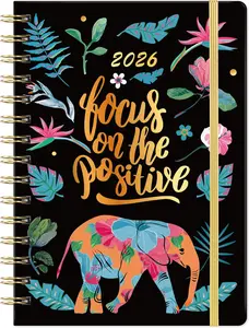 2026 Planner - Weekly & Monthly Planner 2026 with Monthly Tabs, January 2026 - December 2026, 6.3" x 8.4", Flexible Hardcover with Thick Paper, Elastic Closure, Inner Pocket