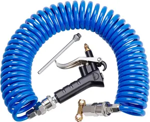 Heavy Duty  Air Duster Blow  Cleaning with 9 Meter Long Coil and 2 interchangeable nozzle tips- Blue Air Seat Blow  Kit