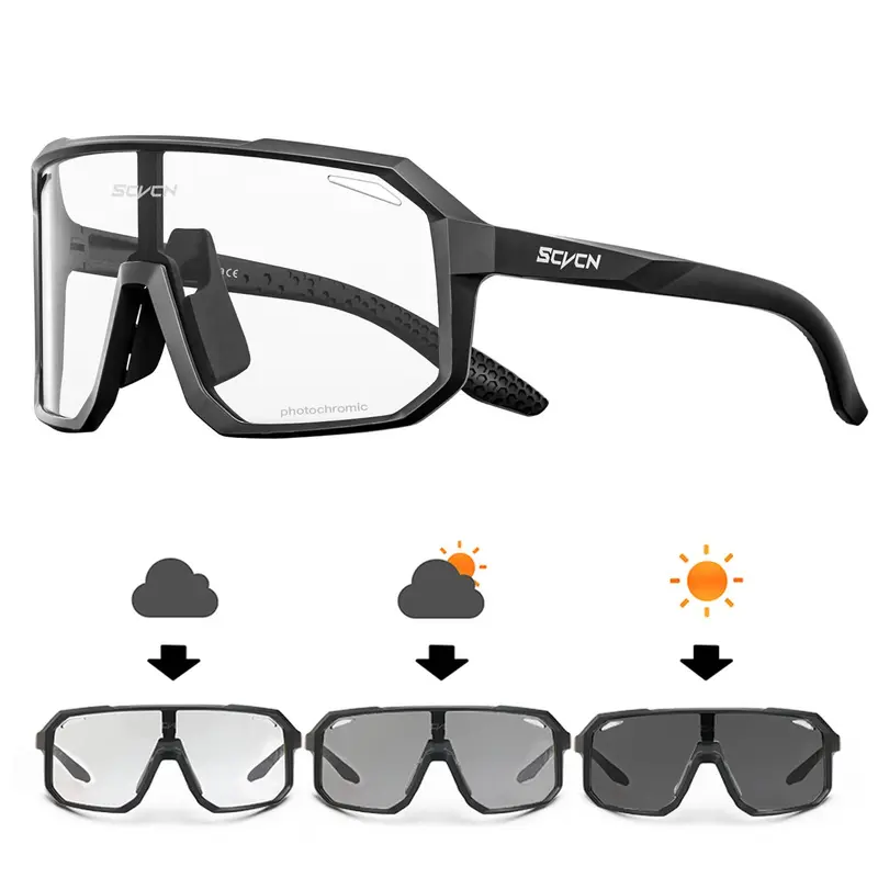Photochromic Sports Glasses, Modern Sun Protection Racing Cycling Glasses, Bike Shades, Sports Sunglasses, Modern  Fashion Fall Outdoor Sports Eyewear Motorcyclist Thingy