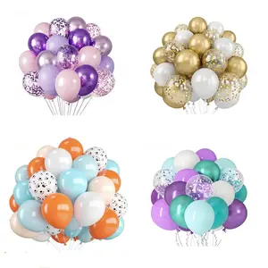 30 Piece Party Latex Balloon Set, Balloon Party Supplies, Wedding and Birthday Chrome Metal Balloons, Helium Filled Creative Decoration, Balloon Arch, Balloon Kit, No Choking Hazard Warning
