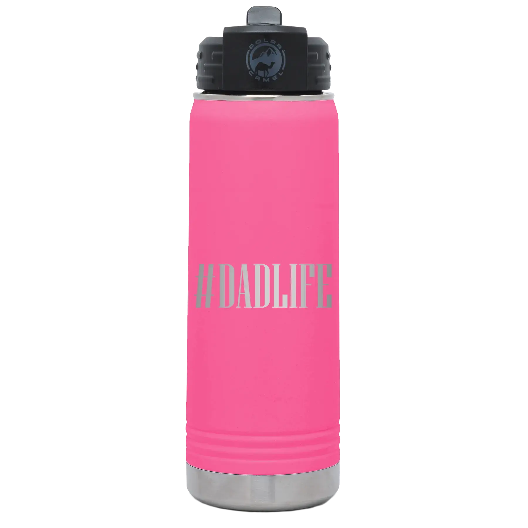 Personalized Dadlife 20 oz Water Bottle - Pink