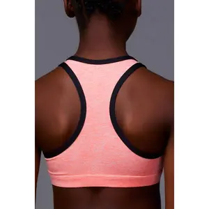 Racer Back Sports Bra in Coral Heatherflex- FINAL SALE