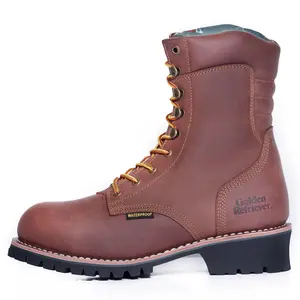 Titan G82594 Men's 9 inch Rustwood Leather Work & Safety Logger Boots