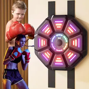 Music Boxing Machine, Boxing Wall Mount Machine for Kids Adult, Smart Bluetooth Music Punching Machine Interactive Punching Trainer, Electronic Boxing Training Equipment