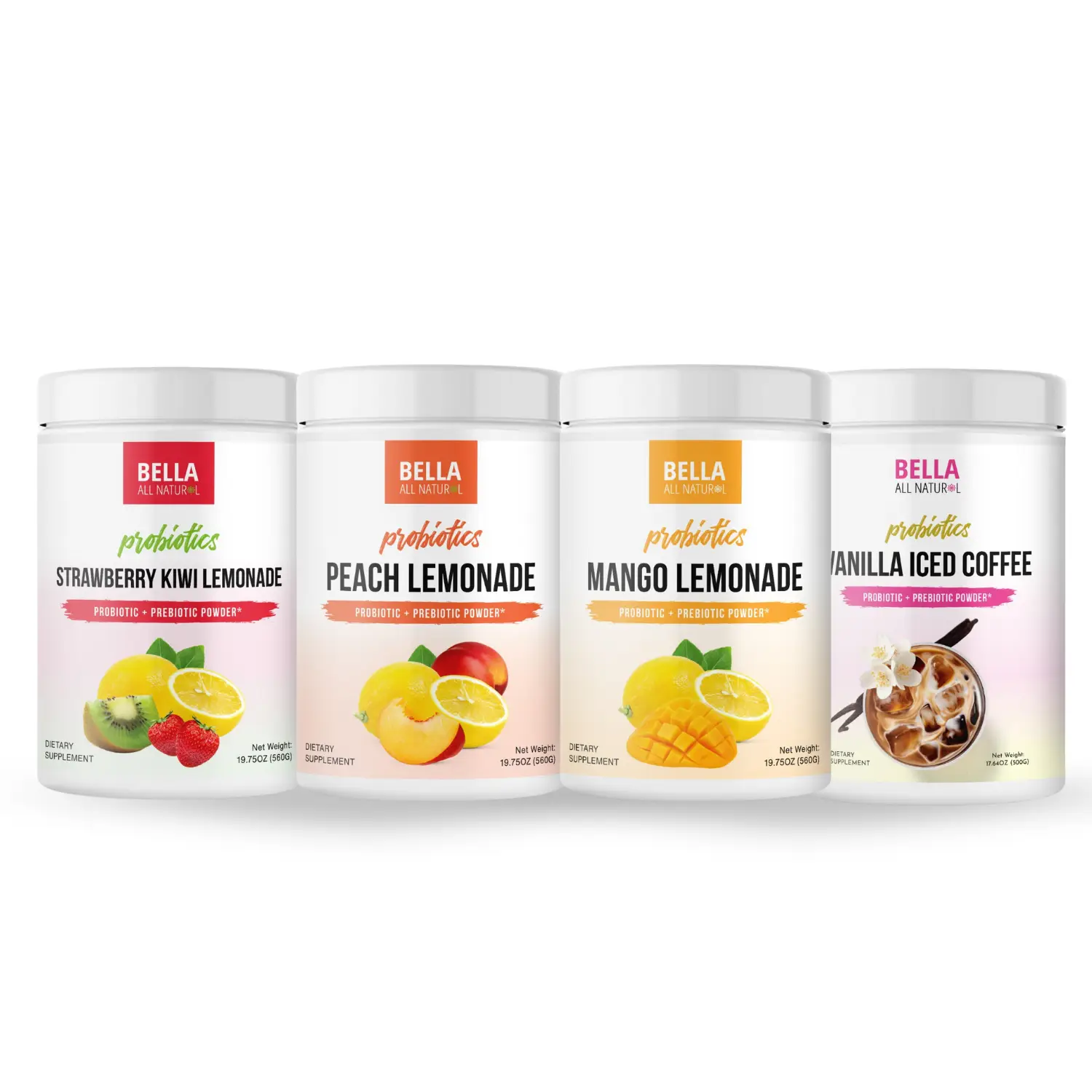 Bella All Natural Quad Probiotics Bundle - Healthcare Dietary Supplement for Opt...