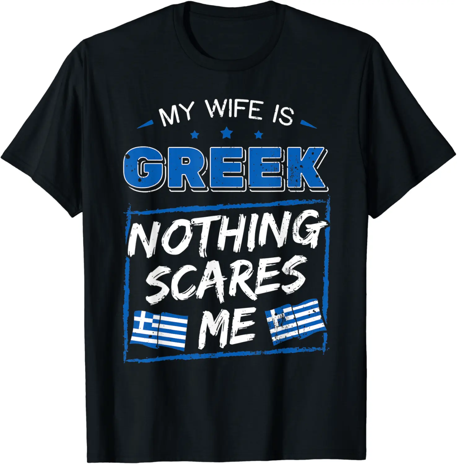 My Wife Is Greek Hellenic Republic Greece Roots Flag Pride T-Shirt - Alizejaqua Shop 87B091473VQ7