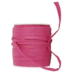 Paper Raffia Ribbon --- 1/4in x 100 yards --- Azalea Color